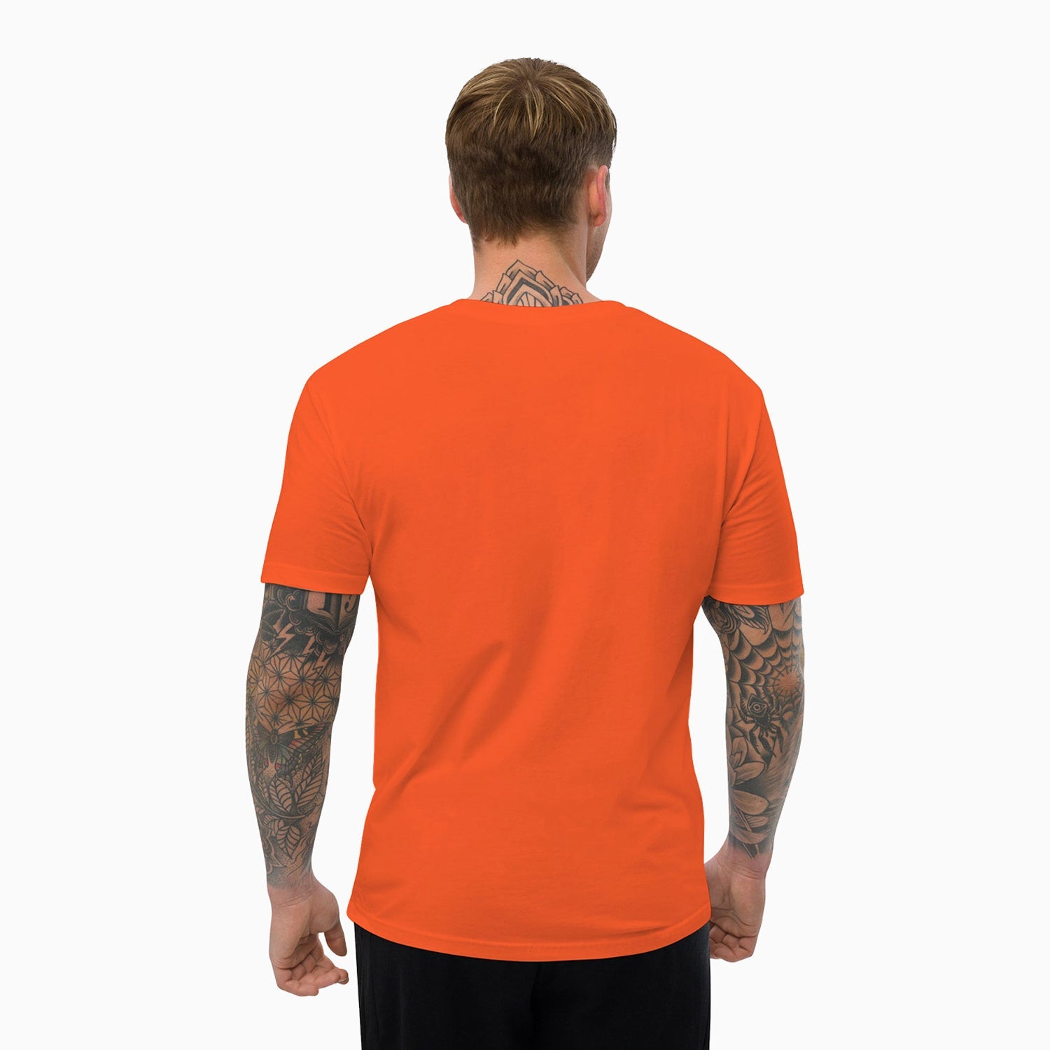 basic-design-printed-crew-neck-orange-t-shirt-for-men-st105-852