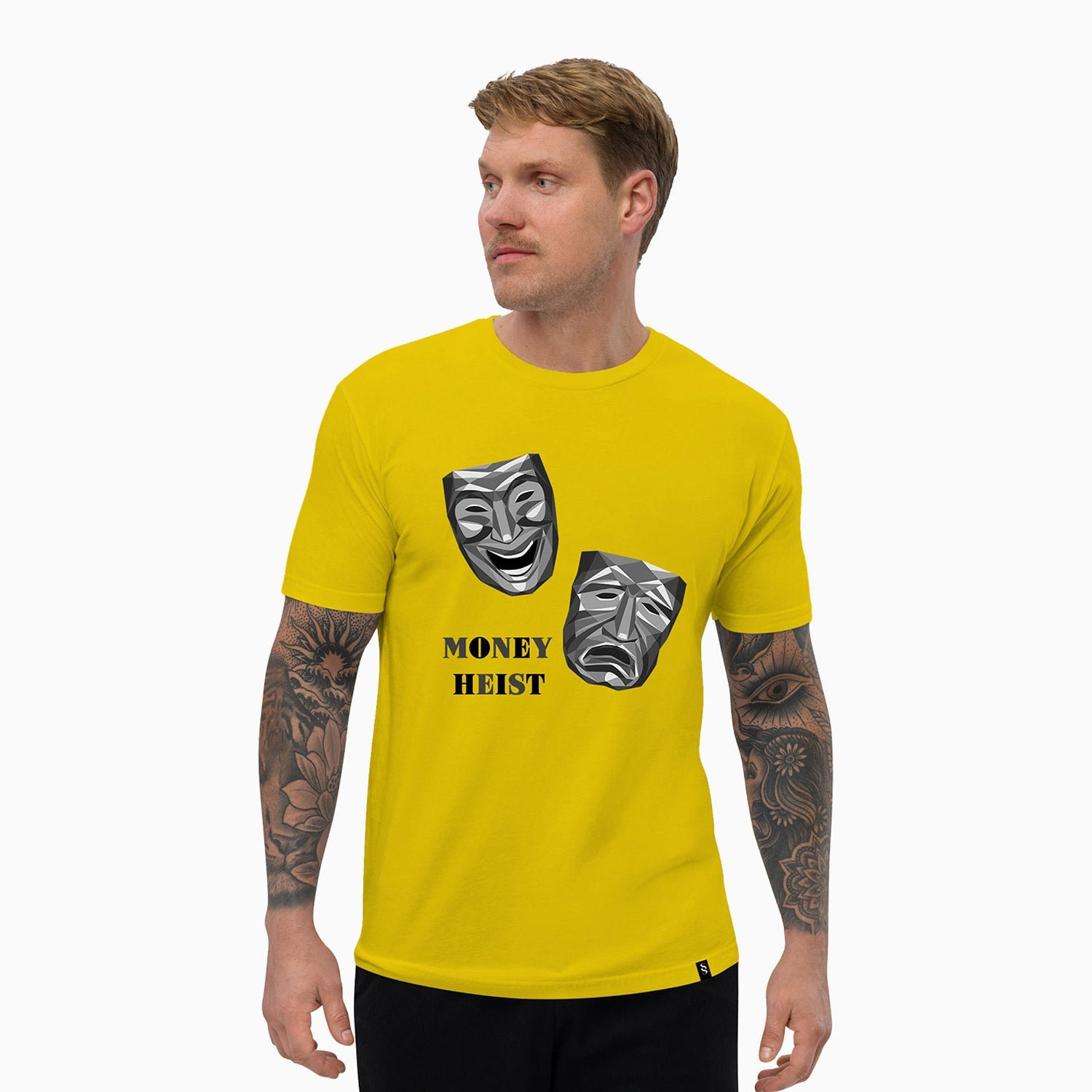 money-heist-design-printed-crew-neck-yellow-t-shirt-for-men-st108-728