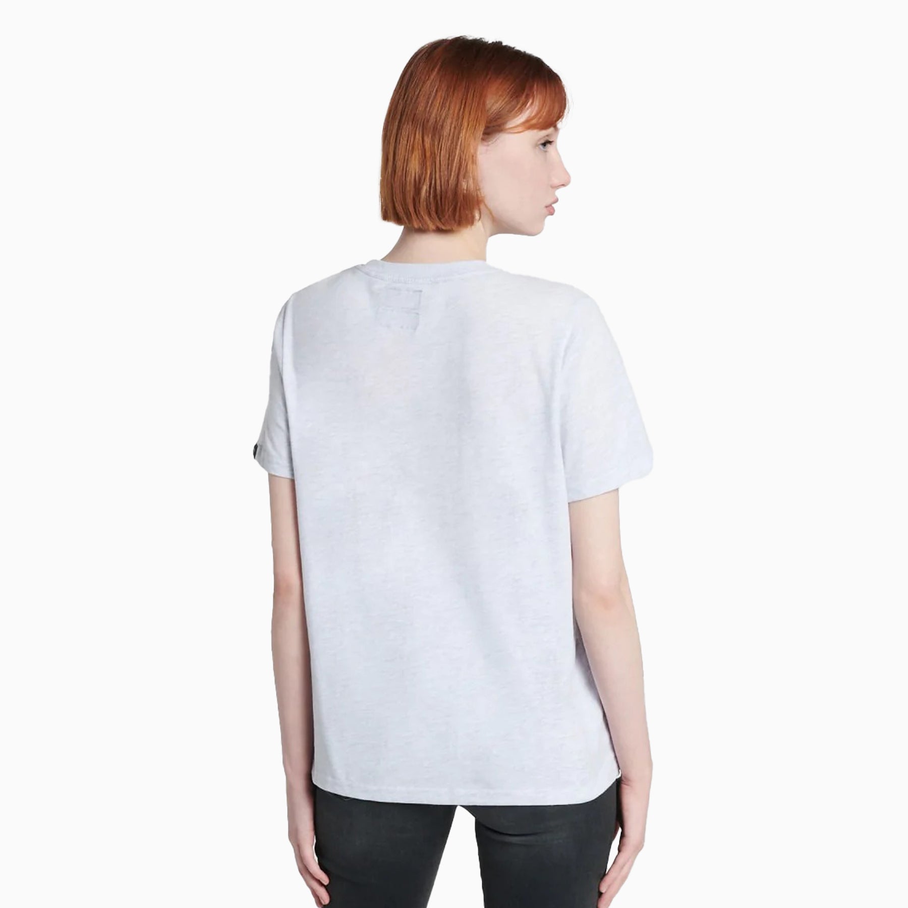 Superdry Women's Script Style Floral T Shirt - Color: Ice Marl - Tops and Bottoms USA -