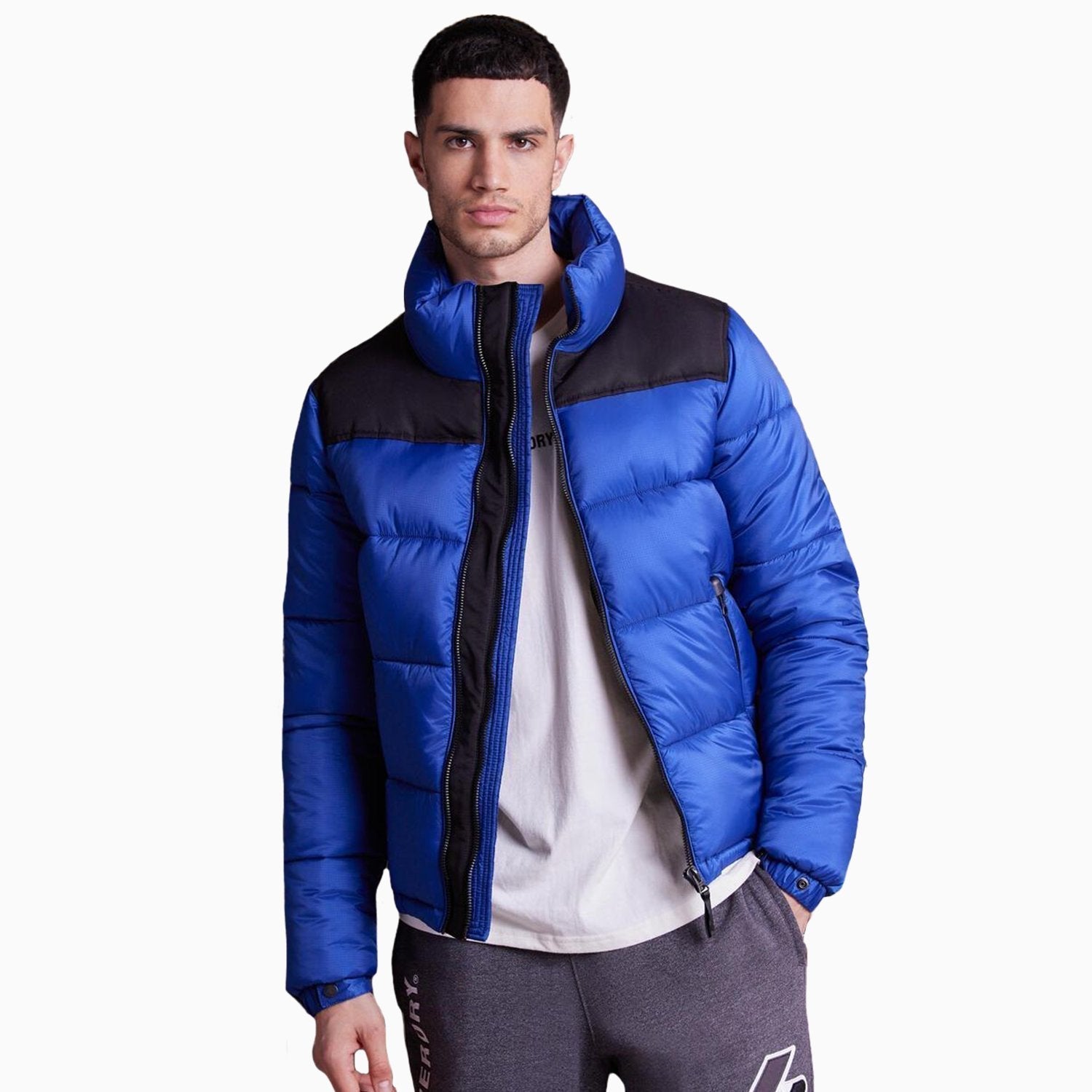 Superdry Men's Superdry Code Jacket - Color: Blue - Tops and Bottoms USA -